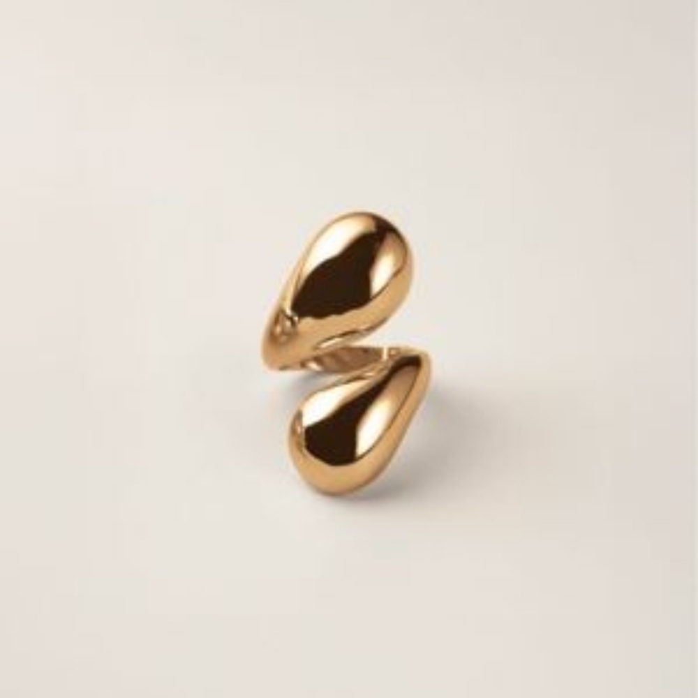 Chic Spiral Gold Women's Ring 8